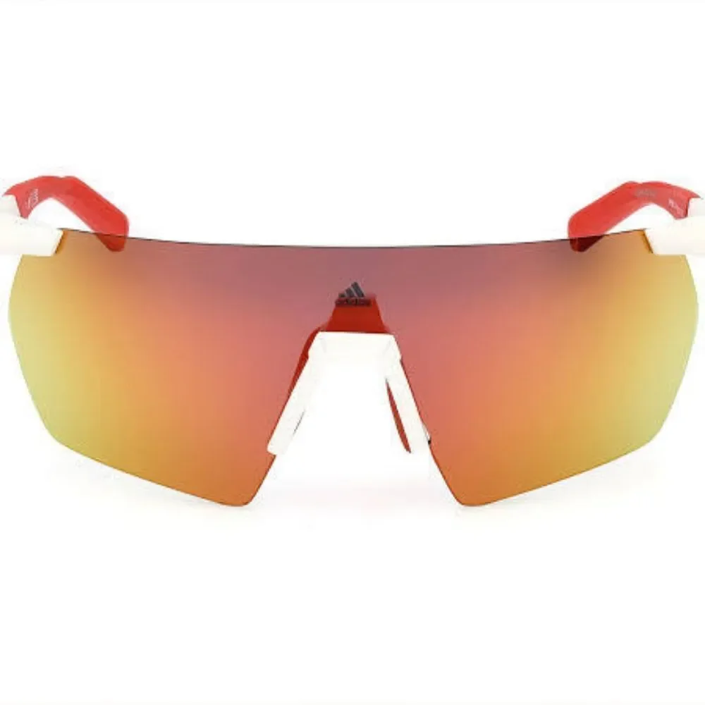 Adidas Sport Sunglasses White Red Interchangeable Lense Cycling Polarized SP0062